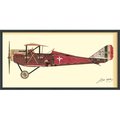 Empire Art Direct Empire Art Direct DAC-008-2548B Antique Biplane No.2 - Dimensional Art Collage Hand Signed by Alex Zeng Framed Graphic Wall Art DAC-008-2548B